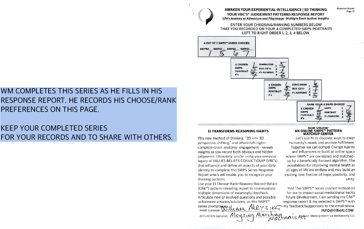 What a Completed SWPS Looks Like Part 3